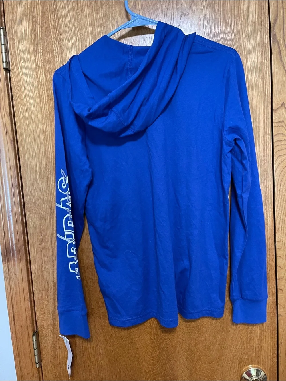 adidas Royal Blue Kids' Long-Sleeve Hooded Shirt